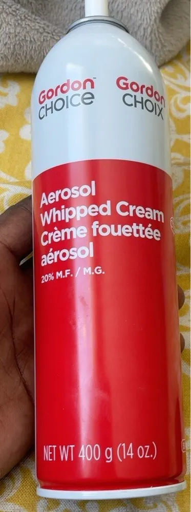 Aerosol whipped cream