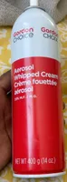 Aerosol whipped cream