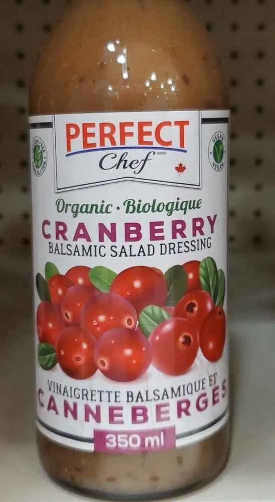 Perfect Chef cranberry balsamic salad dressing organic