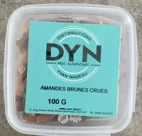Amandes brunes crues
