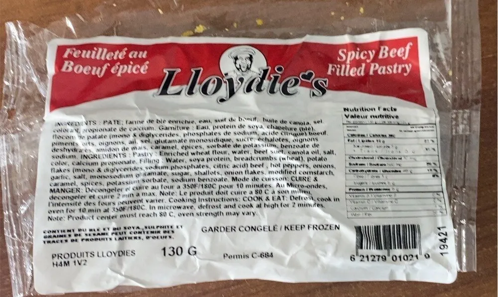 Spicy Beef Filled Pastry