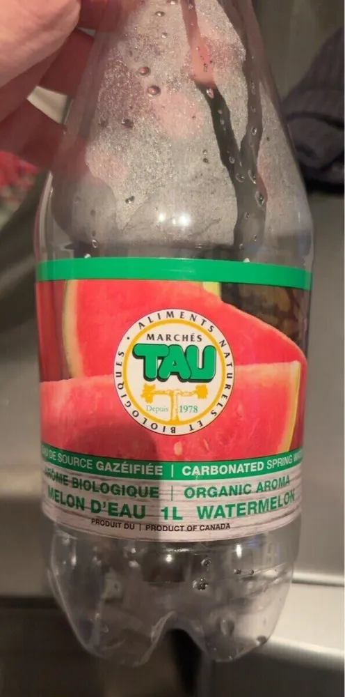 Eau de source gazéifiée