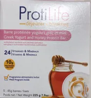 Barre proteinée yogourt grec et miel