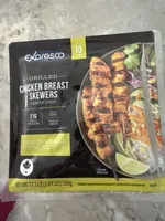 Grilled chicken breast skewers
