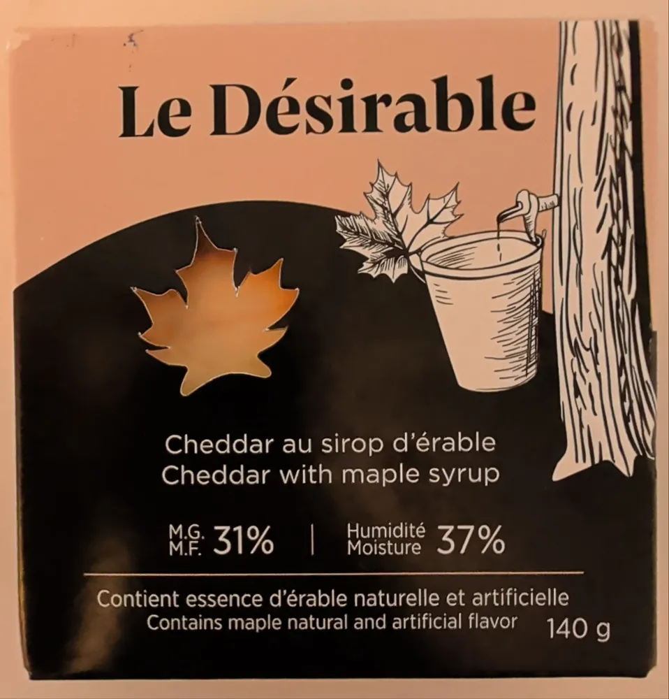 Cheddar cheese with maple syrup Le Désirable