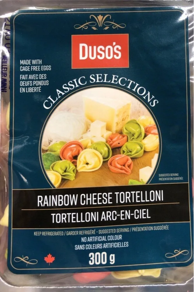 Rainbow cheese tortellini