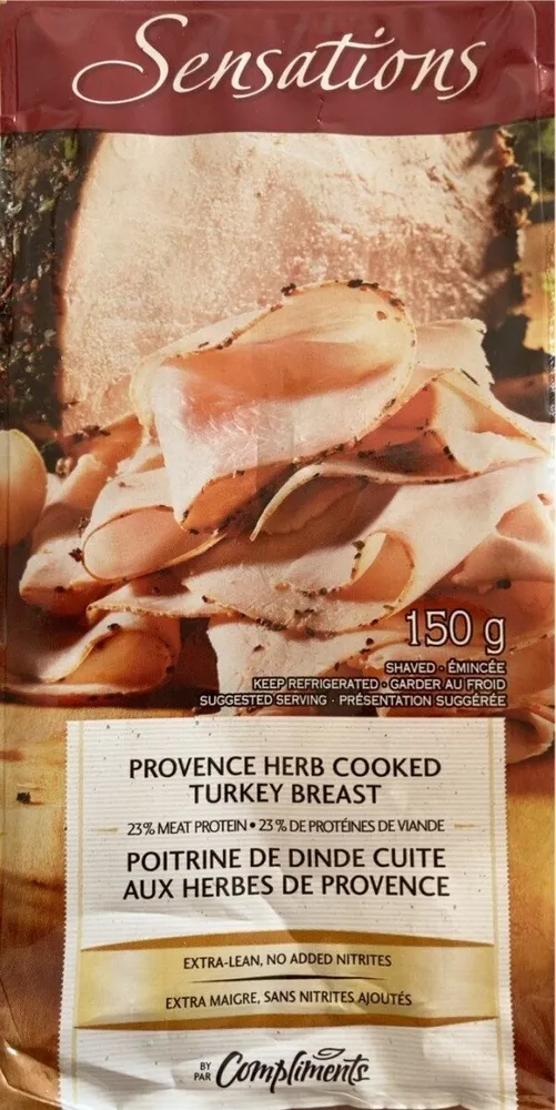Poitrine de dinde cuite aux herbes de provence