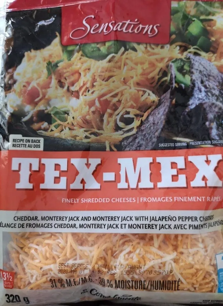 Tex Mex finely shredded cheeses - fromages finement râpés