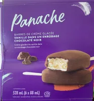 Barre de creme glacée vanille chocolat noir