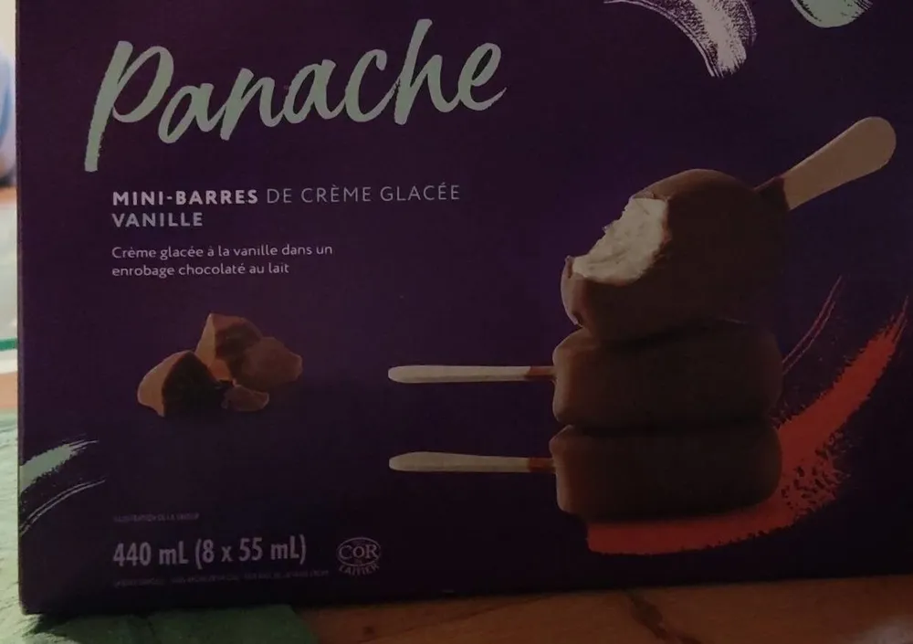 Mini barres de crème glacée vanille