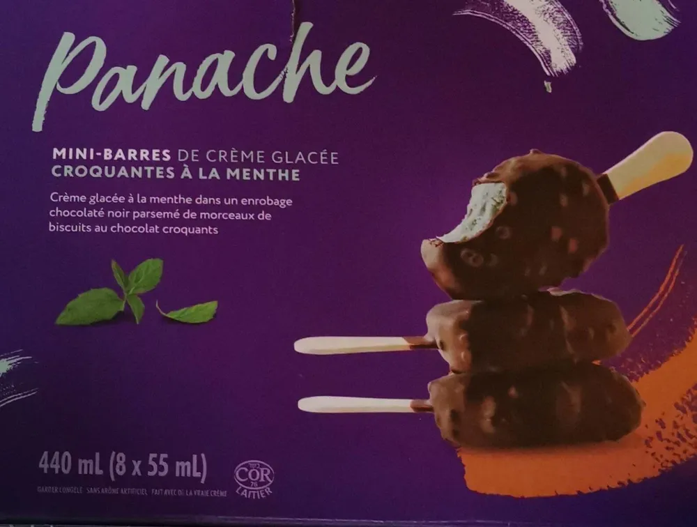 mini barres d crème glacée croquantes à la menthe