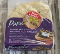 Roasted garlic mini naan