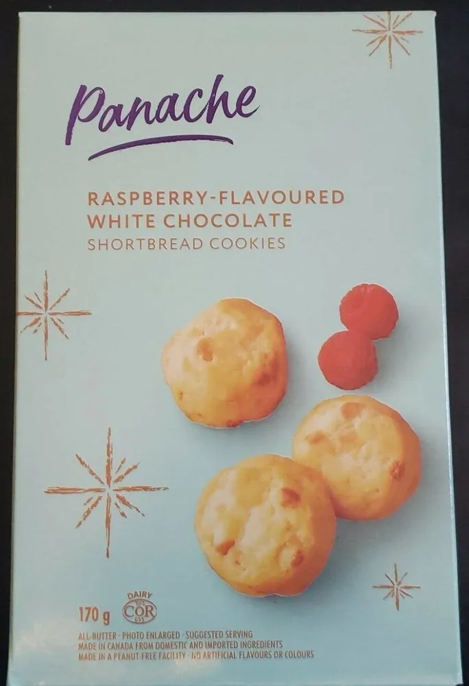 Raspberry - Flavored White Chocolate Shortbread Cookies