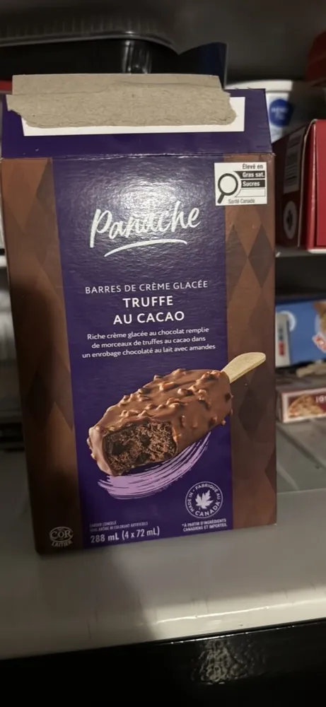 Barres de crème glacée Truffe au cacao