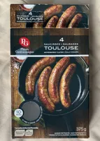 4 saucisses de toulouse entièrement cuites