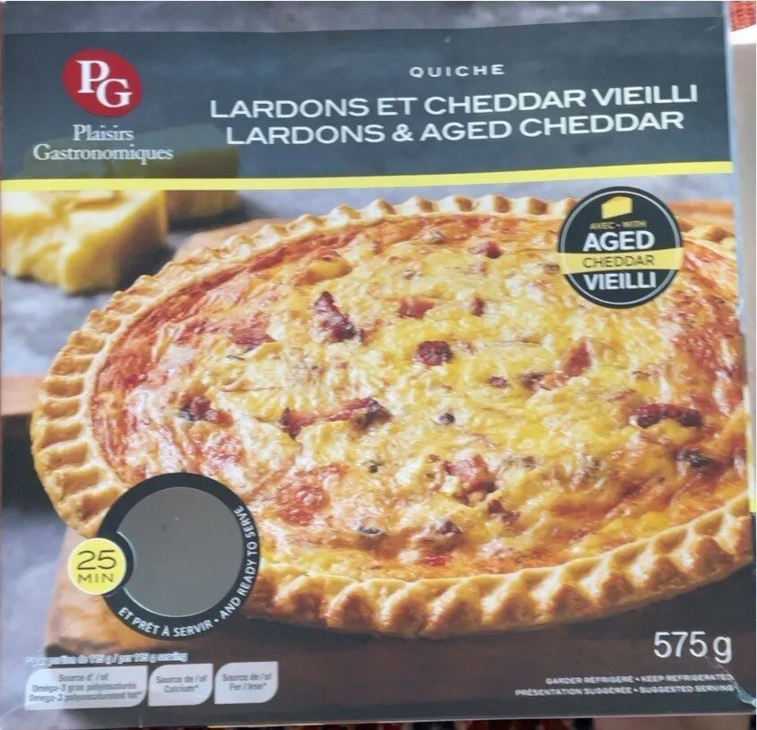 Quiche lardons et cheddar vieili