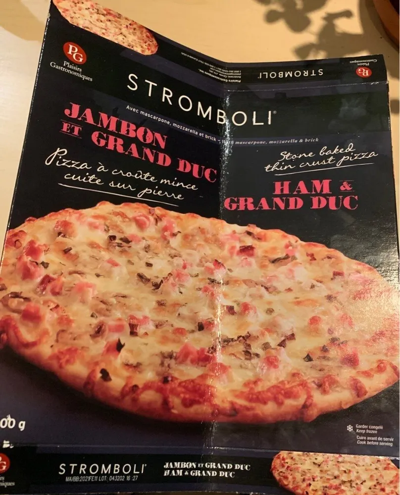 Stromboli pizza Jambon et grand duc
