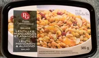 Salade Lentilles, mandarines et amandes