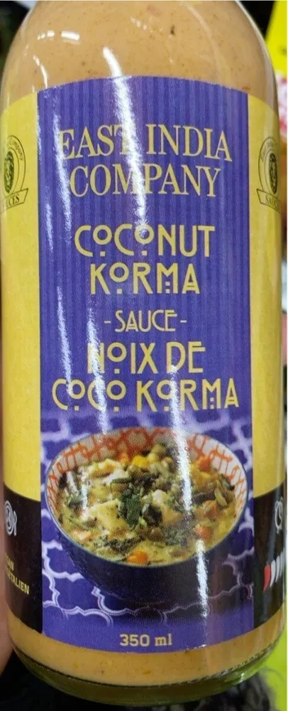 Coconut korma sauce