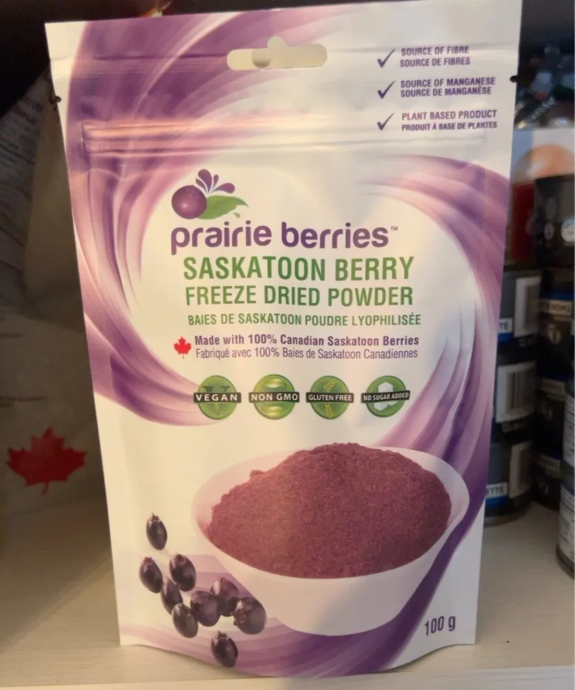 Saskatoon berry freeze dried powder