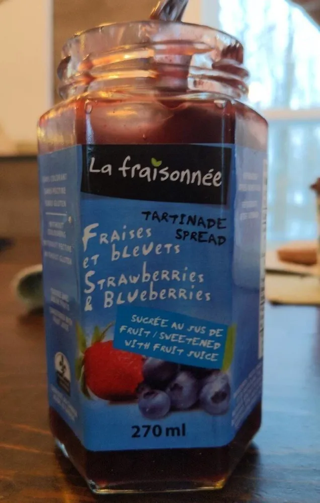 Tartinade (framboises-bleuets-sans Sucre)