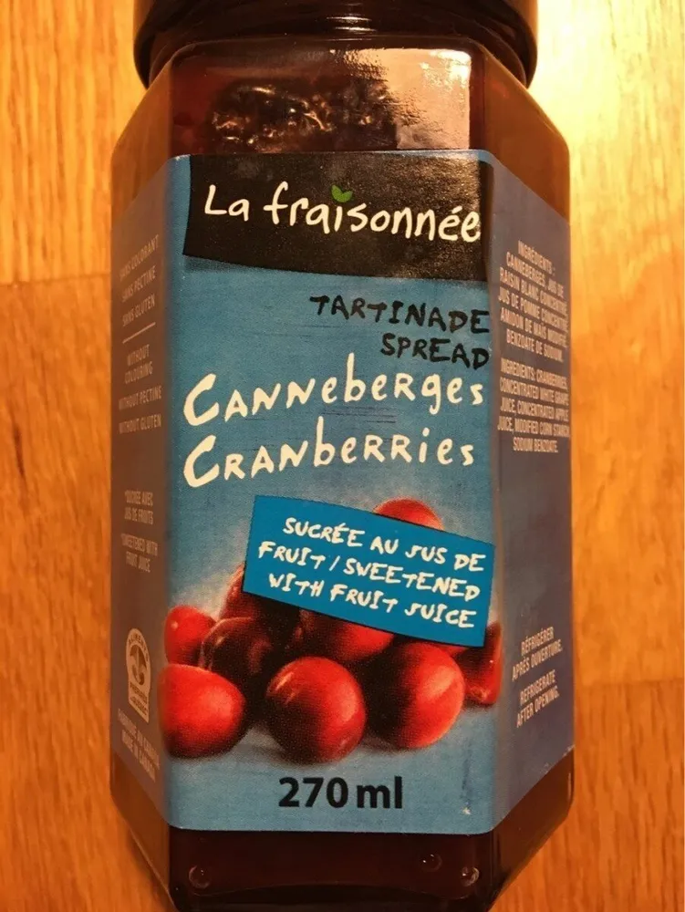 Tartinade (canneberges Sans Sucre)