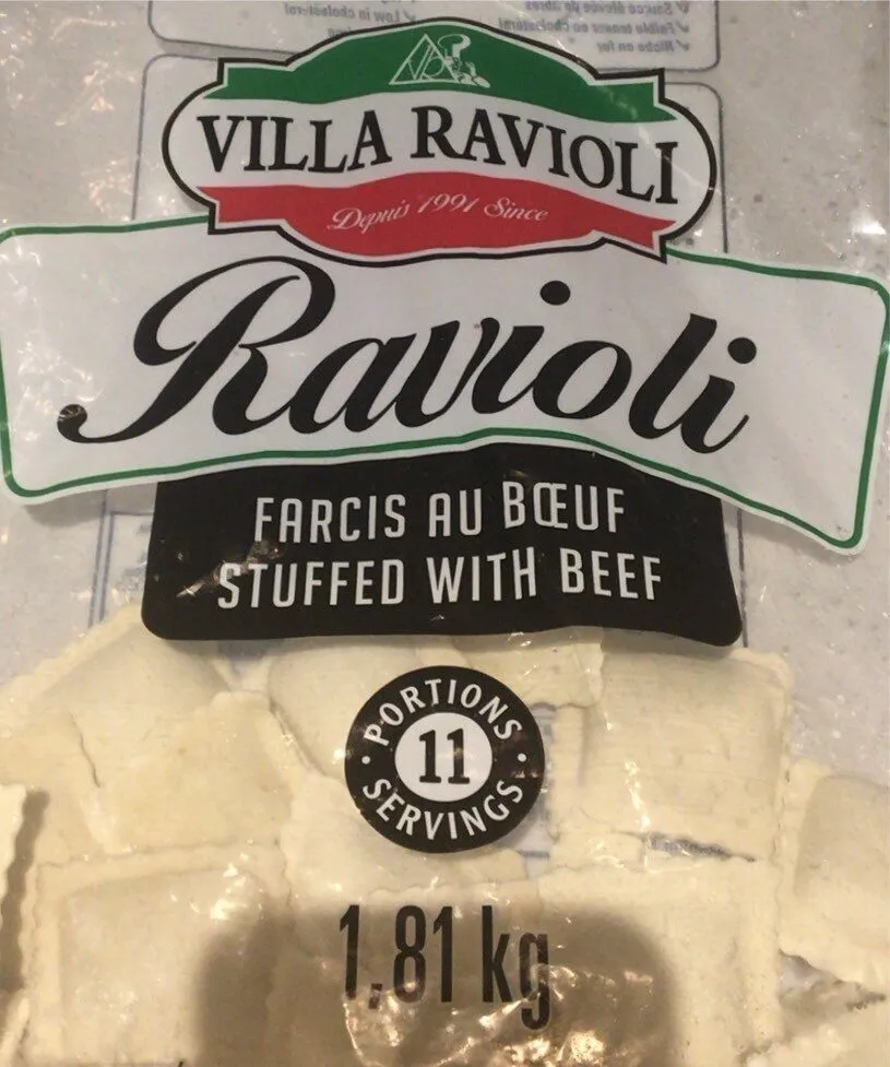 Ravioli stuffed with beef
