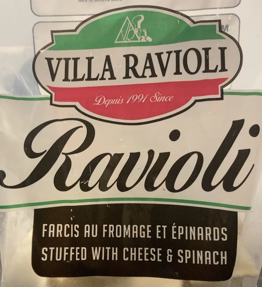 Ravioli stuffed with cheese & spinach
