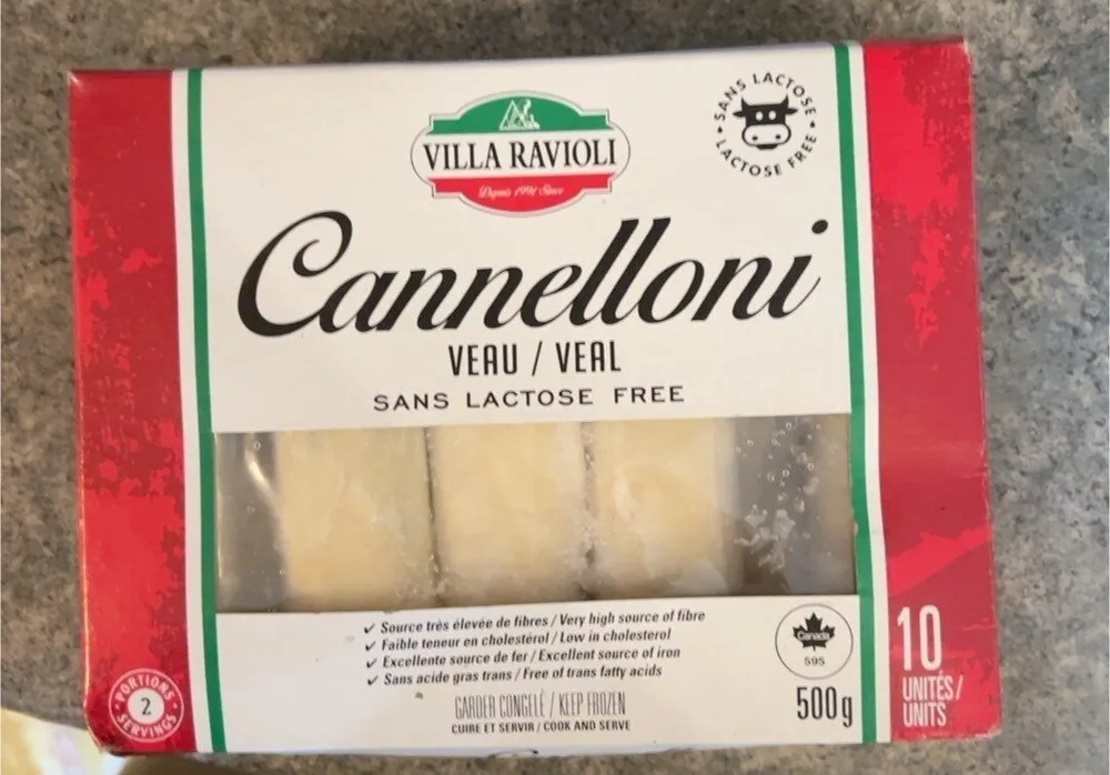 Cannelloni veal lactose-free