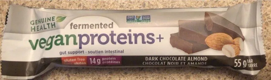 Fermented Vegan Proteins + Dark Chocolate Almond Bar
