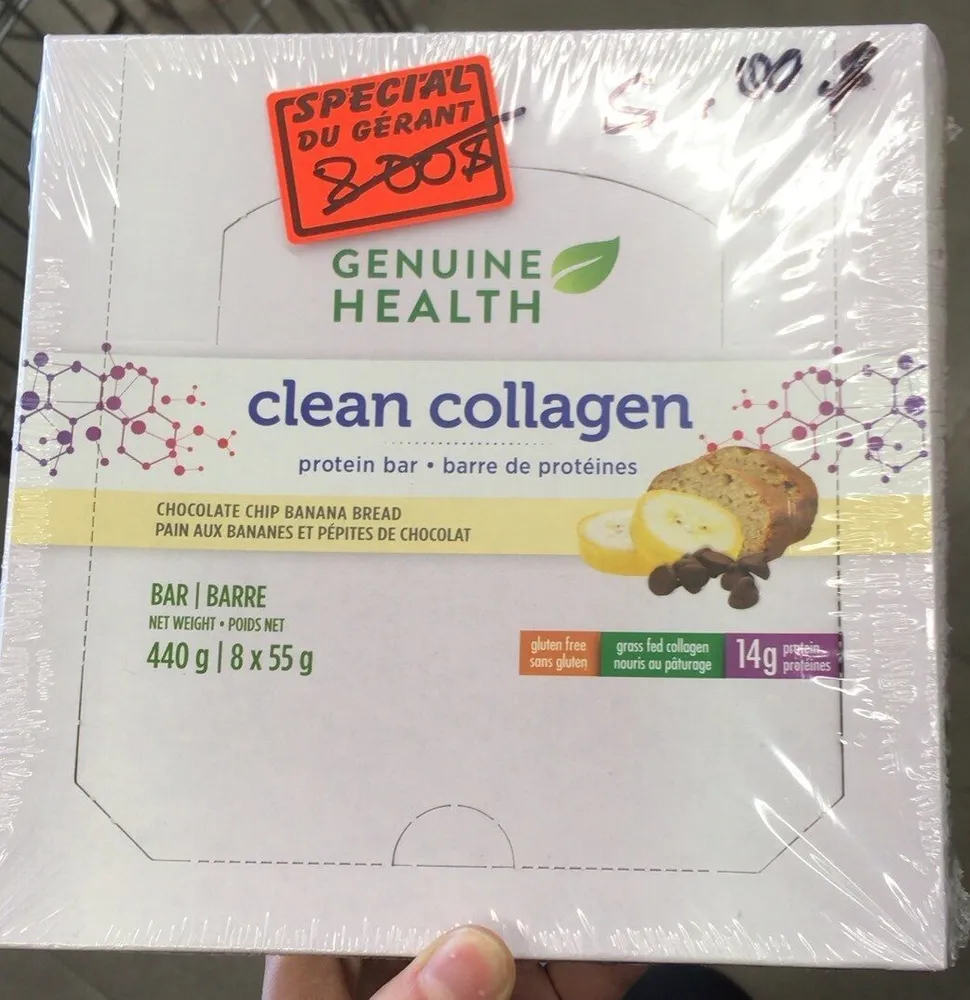 Clean collagene protein bar