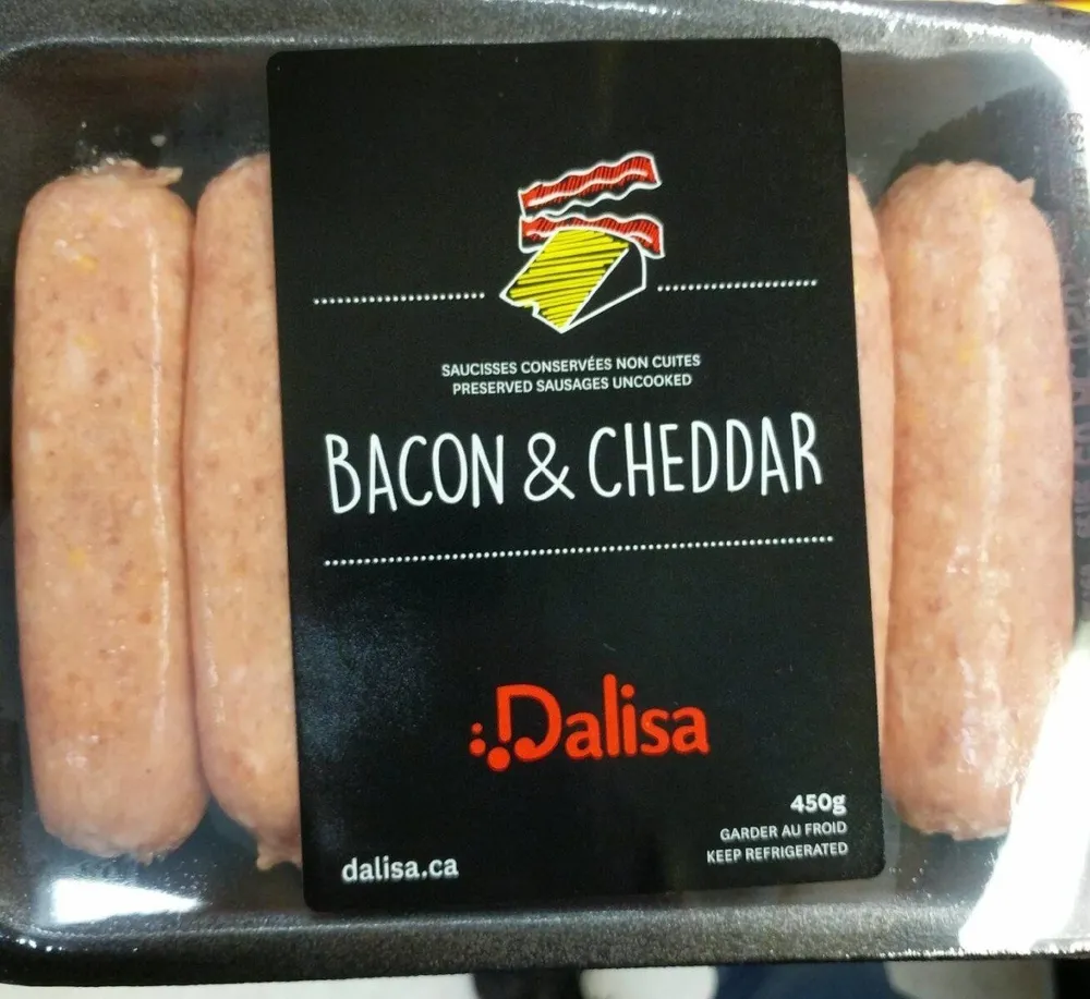 Saucisses Bacon et Cheddar