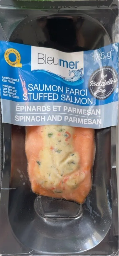 Saumon farci épinard et parmesan