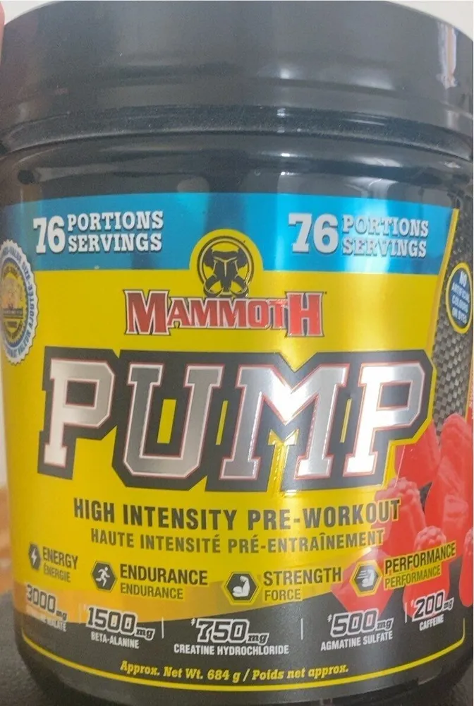 Pump high intensity pre workout