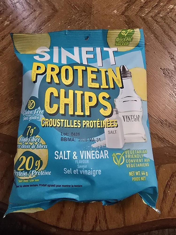 SINFIT PROTEIN CHIPS SALT & VINEGAR