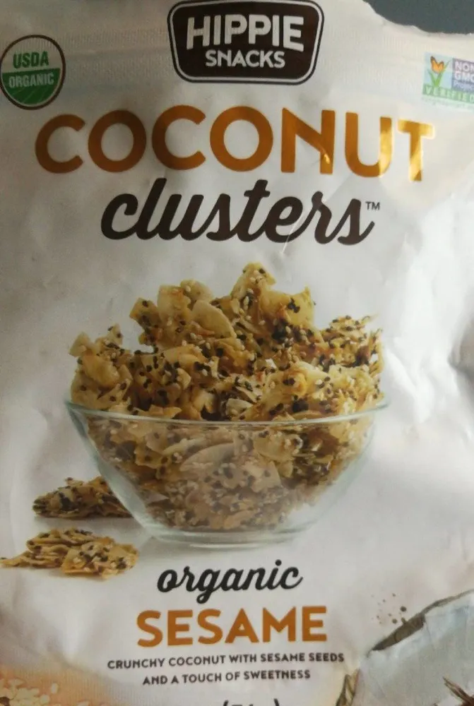Organic coconut with sesame seeds and a touch of sweetness