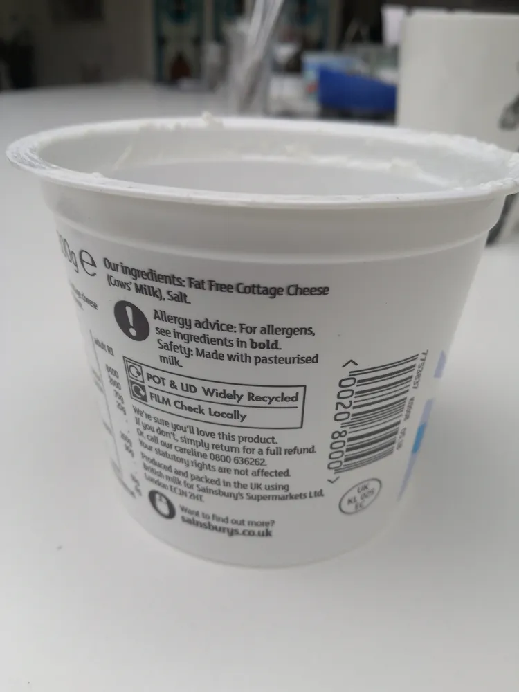 fat free natural cottage cheese