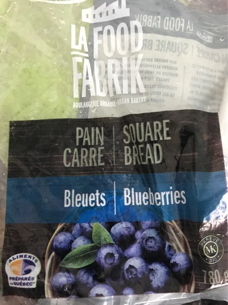 Pain carré Bleuts