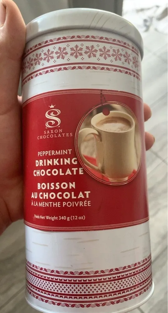 Boisson au chocolat a la menthe poivrée