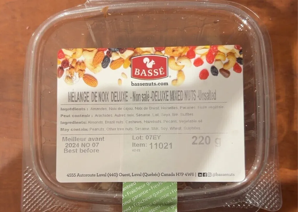 Mélange de noix deluxe non salé