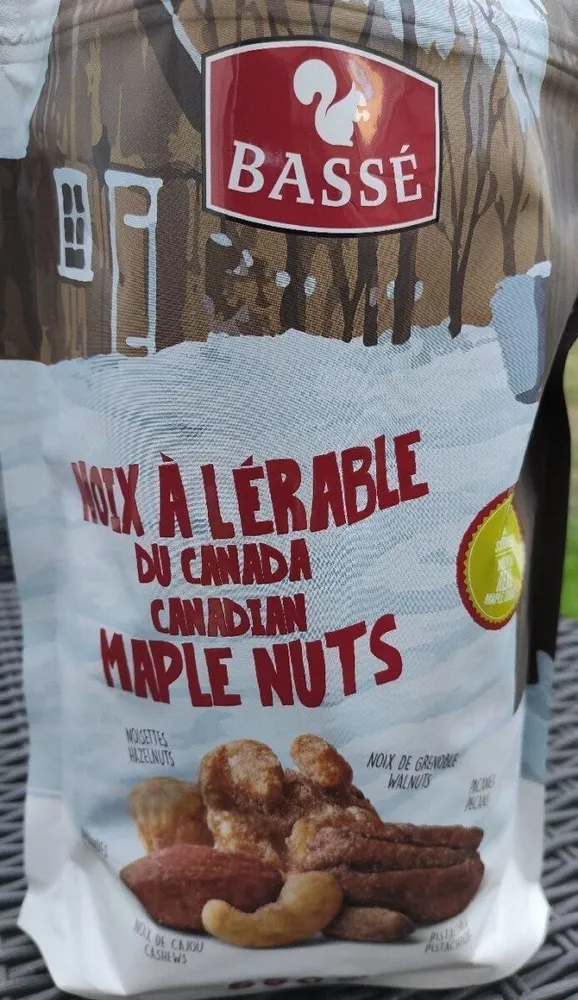 Noix à l'érable du canada