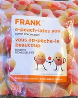 Gummy peach candy