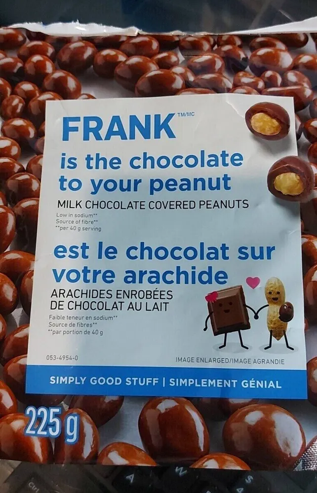 Milk chocolate covered peanuts