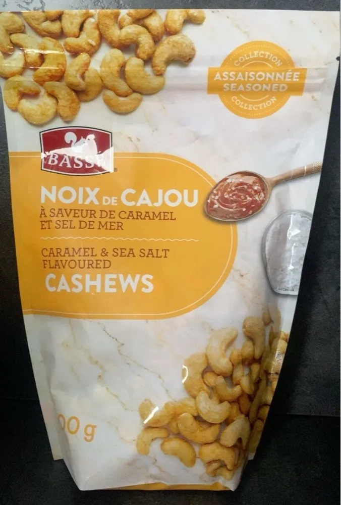 Noix de cajoux saveur de caramel et sel de mer