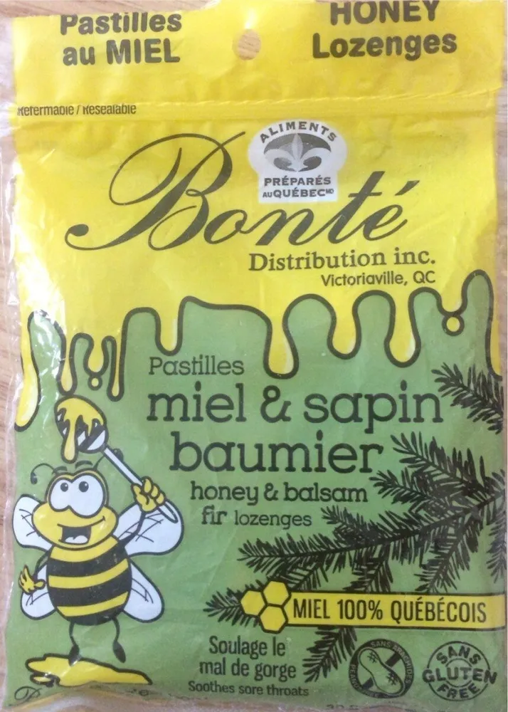 Pastilles miel et sapin baumier