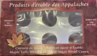 Cornets de tire à l'Érable et sucre d'Érable