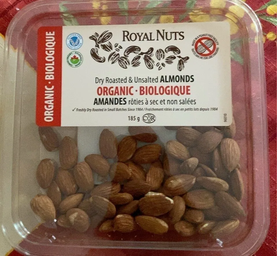 Organic Dry Roasted & Unsalted Almonds