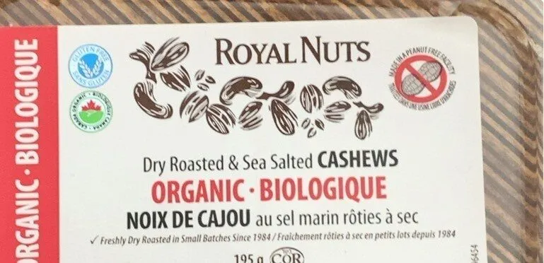 Organic Dry Roasted & Sea Salted Cashews