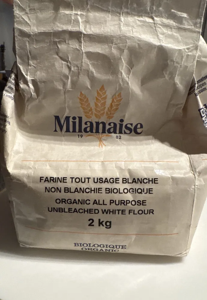 Farine tout usage blanche non blanchie biologique / Organic all purpose unbleached white flour