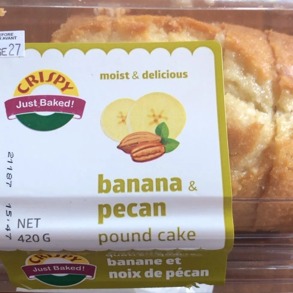 Banana and Pecan pound cake